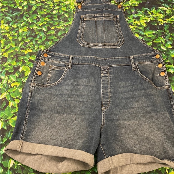 NWOT Seven Denim Short Stretch Overalls - 14 - Picture 5 of 10